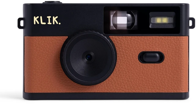 Main image of Screen-Free Digital Camera Stay Present & Capture Retro Photos 3 Vintage Film-Style Filters, 500 Shots Per Charge, Built-in Flash, USB-C Photo Transfer, Rechargeable (Brown)