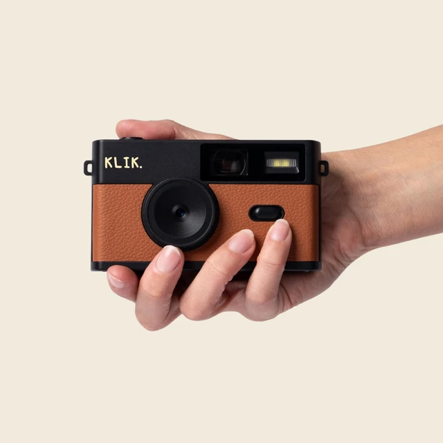 Alt view image 6 of 7 - Screen-Free Digital Camera Stay Present & Capture Retro Photos 3 Vintage Film-Style Filters, 500 Shots Per Charge, Built-in Flash, USB-C Photo Transfer, Rechargeable (Brown)
