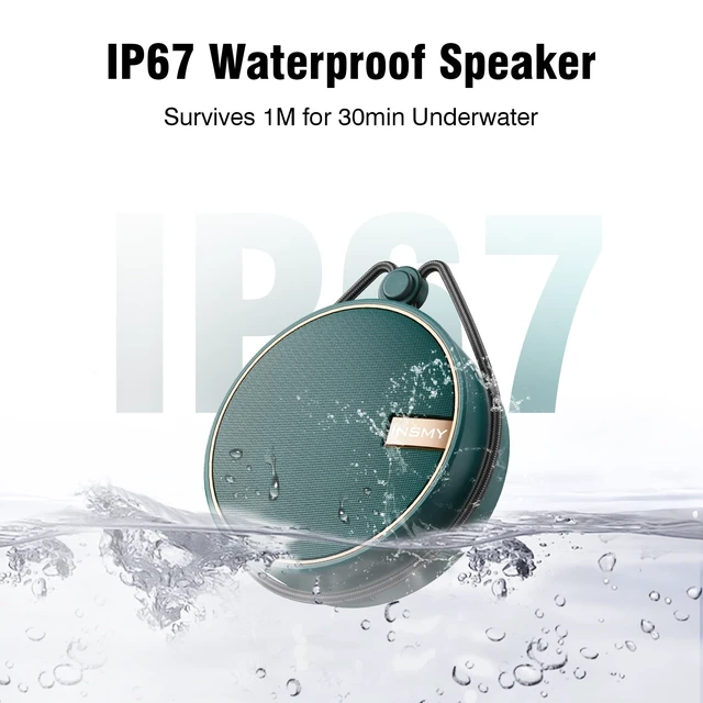 Alt view image 2 of 7 - C12 IP67 Waterproof Shower Bluetooth Speakers Portable Small Speaker Speakers Bluetooth Wireless,Loud Clear Sound,Support TF Card,Suction Cup,for Outdoor Kayak Canoe Beach Gift (Teal)