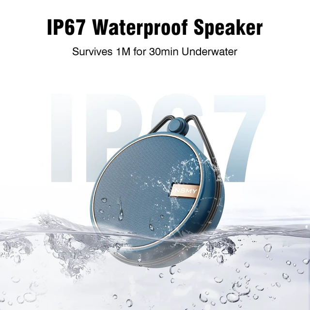 Alt view image 2 of 7 - C12 IP67 Waterproof Shower Bluetooth Speakers Portable Small Speaker Speakers Bluetooth Wireless,Loud Clear Sound,Support TF Card,Suction Cup,for Outdoor Kayak Canoe Beach Gift(Navy)
