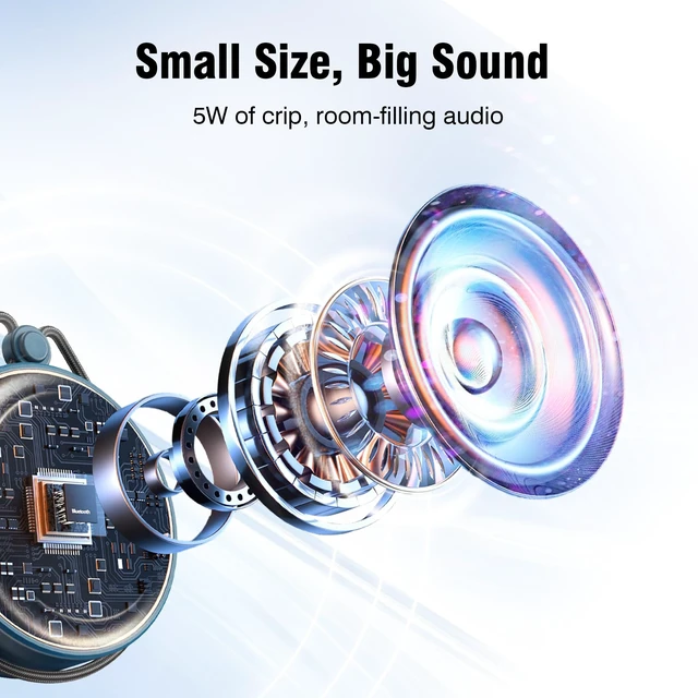 Alt view image 5 of 7 - C12 IP67 Waterproof Shower Bluetooth Speakers Portable Small Speaker Speakers Bluetooth Wireless,Loud Clear Sound,Support TF Card,Suction Cup,for Outdoor Kayak Canoe Beach Gift(Navy)