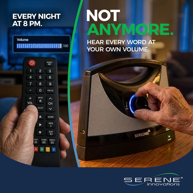 Alt view image 3 of 7 - Portable Wireless Speakers for Smart TV - Ideal for TV Watching Without The Blaring Volume - Designed for Hard of Hearing, Elderly, and Seniors - 100ft Range