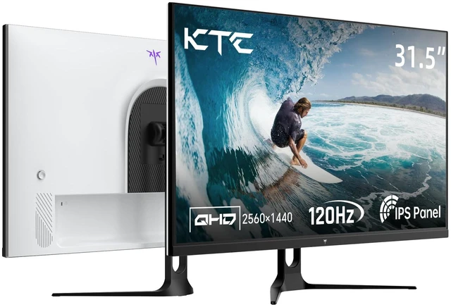 Main image of 32 Inch 2K Computer Monitor, 1440P 120Hz Monitor, IPS with HDR, H32D6 2560x1440 PC Monitors 100Hz, Adaptive Sync, 109%sRGB, HDMI Display Port, Eye Care, Tilt, VESA Mount, for Home Office, White