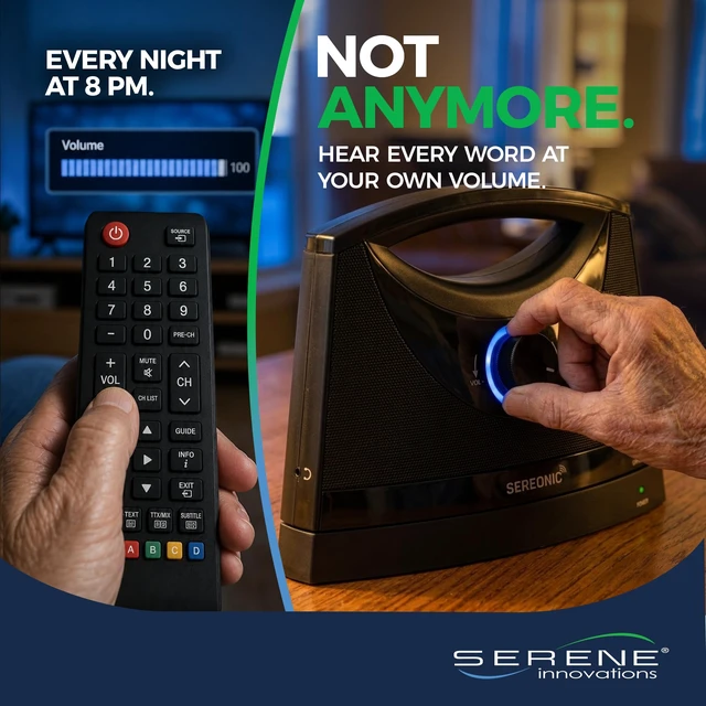 Alt view image 3 of 7 - Portable Wireless TV Speakers for Smart TV - Ideal for TV Watching Without The Blaring Volume - Wireless Speakers for TV Designed for Hard of Hearing, Elderly, and Seniors - 100ft Range