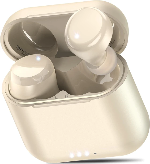 Main image of T6 Wireless Earbuds Bluetooth 5.3 Stereo Sound in Ear Headphones OrigX Stereo Deep Bass, 50H Playtime, Lighter Ear buds, IPX8 Waterproof, wireless Charging Case, 32 EQs via APP Khaki