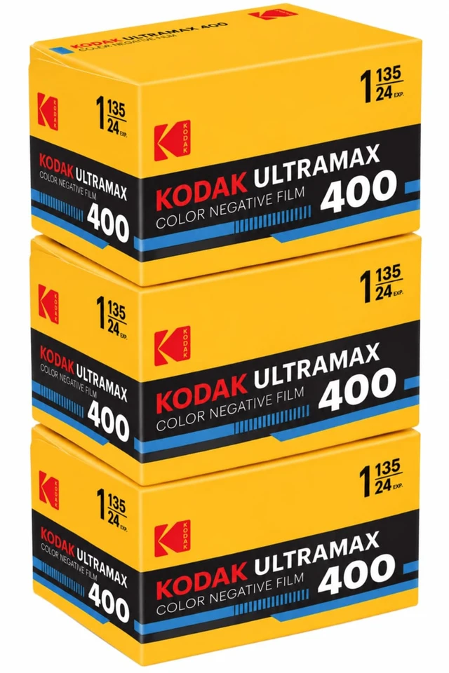 Alt view image 2 of 7 - Kodak Ultramax 400 35mm Film Roll 24 Exp 3 Rolls with Sturdy Tiger Case
