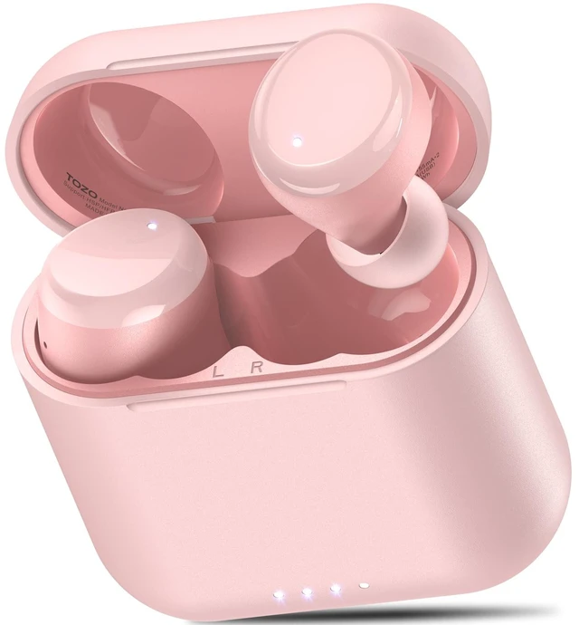 Main image of T6 Wireless Earbuds Bluetooth 5.3 Stereo Sound in Ear Headphones OrigX Stereo Deep Bass, 50H Playtime, Lighter Ear buds, IPX8 Waterproof, wireless Charging Case, 32 EQs via APP Pink