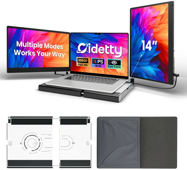 Main image of Upgraded Laptop Screen Extender Portable Monitor, 14" 1080P FHD IPS Screen,Monitor Extender for Laptop,Fit for 13-17" Laptops, Plug & Play Compatiable with Wins/Mac/Android/Switch