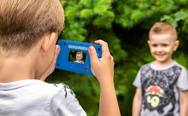 Alt view image 4 of 7 - Super Mario Kids Camera with SD Card, Digital Camera for Kids with Video Recording and Built-in Digital Stickers (Super Mario)
