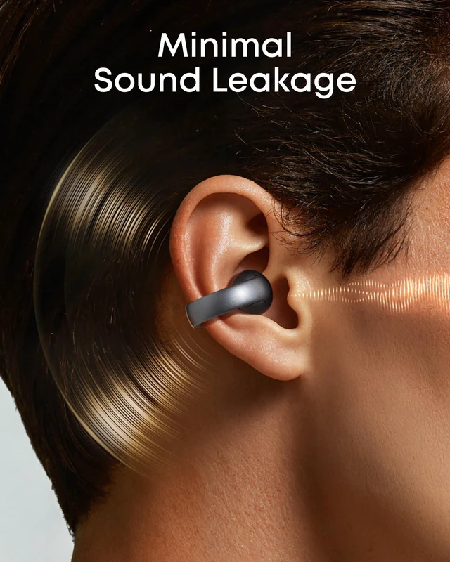 Alt view image 6 of 7 - AeroClip by Anker Open Ear Earbuds, Clip On Earbuds, Open Ring Ultra-Comfort for Running Workout, Stable, Power Bass, Hi-Res, 32H Playtime, Bluetooth 5.4, IP55 Water-Resistant, Clear Calls