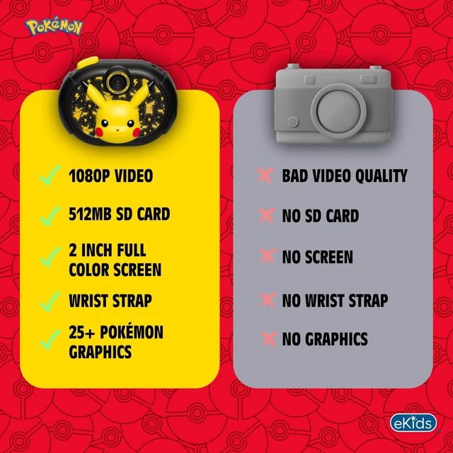 Alt view image 4 of 7 - Pokemon Pikachu Kids Camera with SD Card Digital Camera with Video