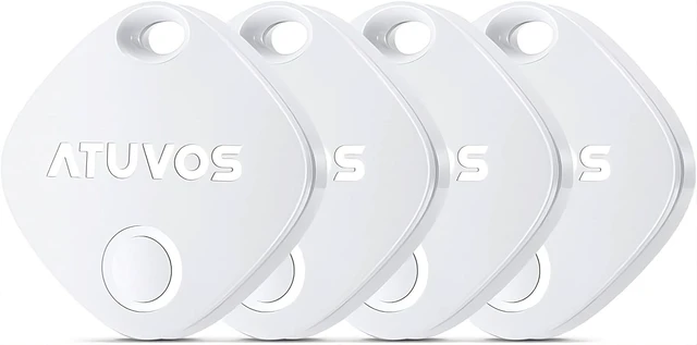 Main image of Air Tracker Tags-4 Pack, Bluetooth Luggage Tracker Works with Apple Find My APP (iOS Only, Not for Android), Keys Finder and Item Locator for Luggage, Backpack, Suitcases, Replaceable Battery