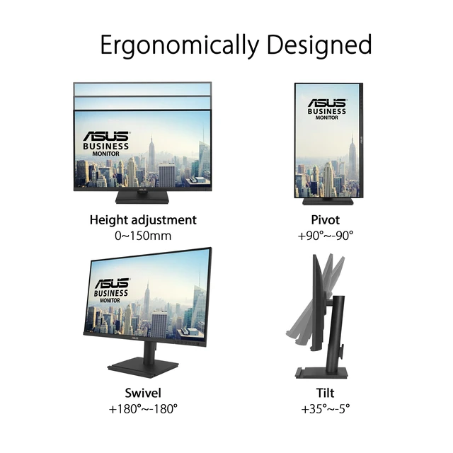 Alt view image 6 of 7 - BE249CGN 24 Inch 1080P 120Hz Computer Monitor, USB-C 96W, HDMI, RJ45 IPS, FHD 120Hz, Frameless, RJ45, Speakers, Height Adjustable, DisplayPort Daisy-chain, VESA Wall Mount, EPEAT Gold