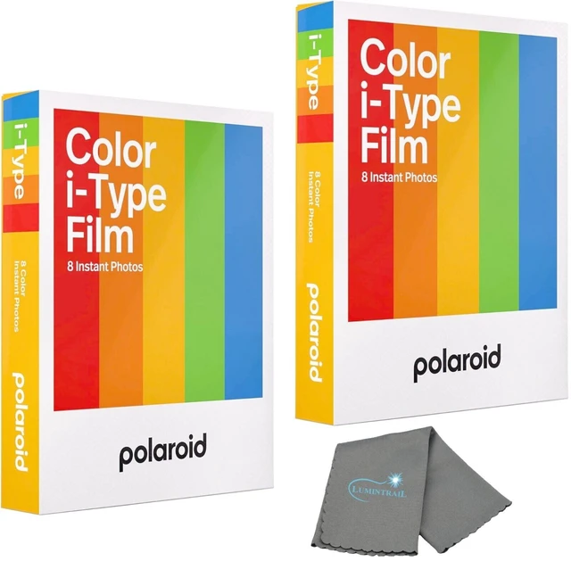 Main image of Polaroid Instant Color Film for i-Type Cameras 2 Pack, 16 Instant Photos, Works with Polaroid Now, Now+, I-2, & Lab, Bundle with a Cleaning Cloth