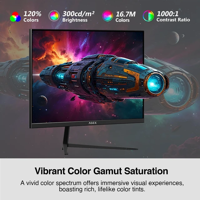 Alt view image 4 of 7 - Z-Edge 24.5 inch 400HZ 300Hz 240Hz Gaming Monitor,FHD 1080p, MPRT 1ms Fast IPS Monitor Gaming, 300nits, 16.7M Colors, 1000:1 Contrast, AG25S Frameless Bezel, DP x1, HDMI x2,for Business,Gaming
