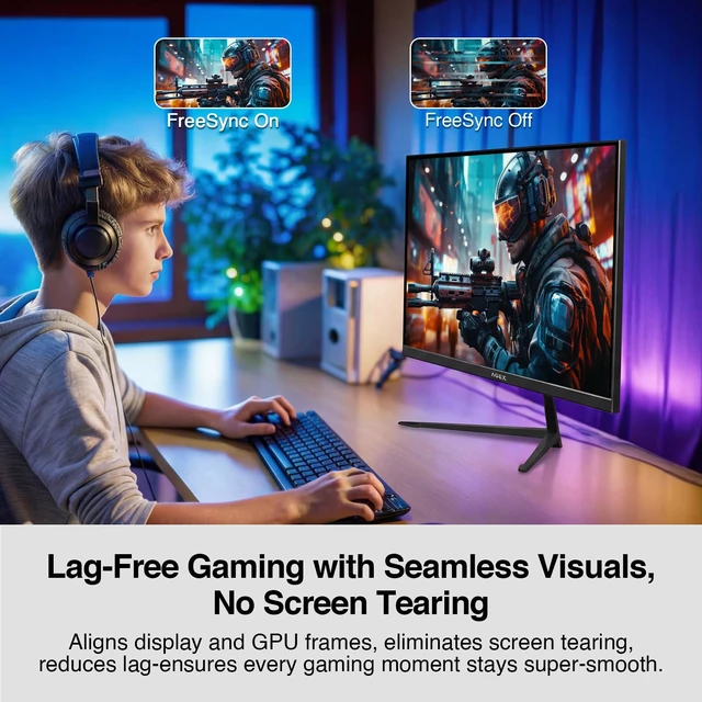 Alt view image 6 of 7 - Z-Edge 24.5 inch 400HZ 300Hz 240Hz Gaming Monitor,FHD 1080p, MPRT 1ms Fast IPS Monitor Gaming, 300nits, 16.7M Colors, 1000:1 Contrast, AG25S Frameless Bezel, DP x1, HDMI x2,for Business,Gaming