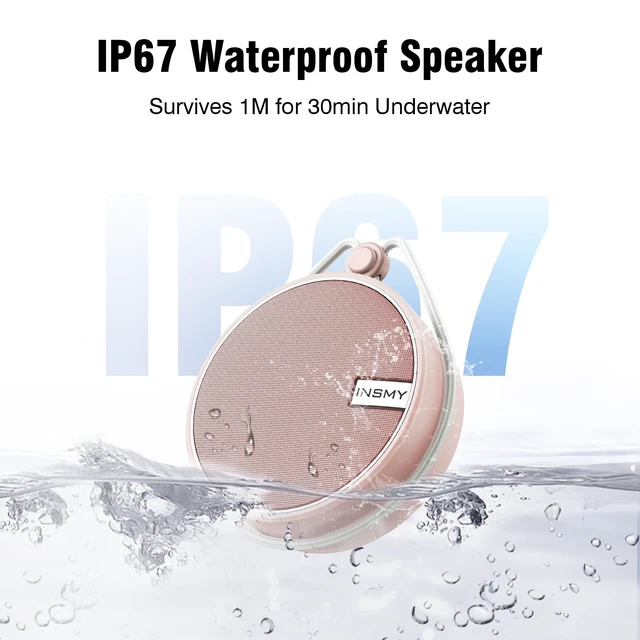 Alt view image 2 of 7 - C12 IP67 Waterproof Shower Bluetooth Speakers Portable Small Speaker Speakers Bluetooth Wireless,Loud Clear Sound,Support TF Card,Suction Cup,for Outdoor Kayak Canoe Beach Gift Pink