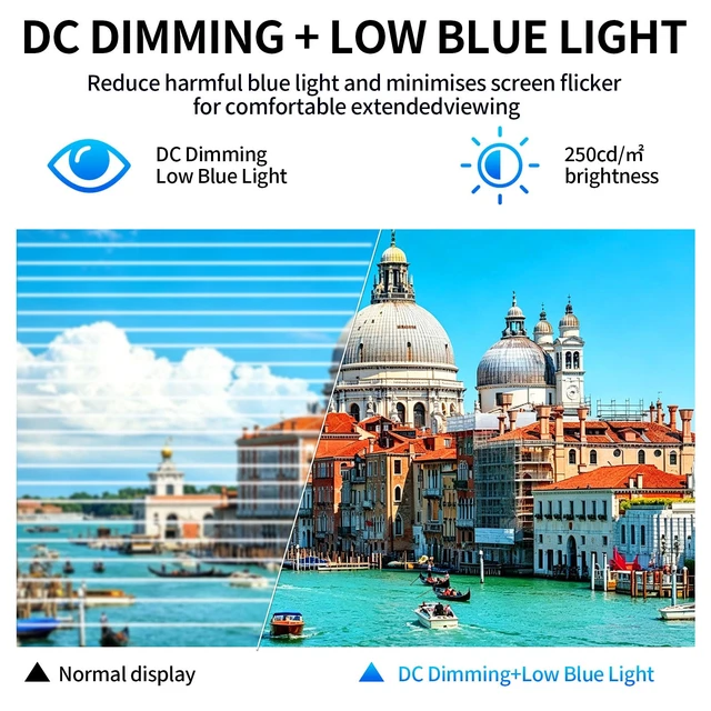Alt view image 4 of 7 - 32 Inch Flat Computer Monitor 60Hz, FHD 1080p VA Panel, Borderless Display, Supports AMD FreeSync, HRD10, 100% sRGB, HDMI and VGA Ports, Supports Wall Mounting (100mm × 100mm), White