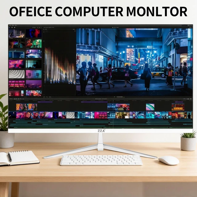 Alt view image 7 of 7 - 32 Inch Flat Computer Monitor 60Hz, FHD 1080p VA Panel, Borderless Display, Supports AMD FreeSync, HRD10, 100% sRGB, HDMI and VGA Ports, Supports Wall Mounting (100mm × 100mm), White