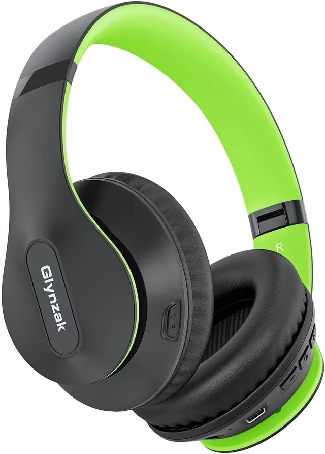 Main image of Wireless Bluetooth Headphones Over Ear V6.0 HiFi Stereo with Mic 65H Playtime 6EQ Modes Foldable Bluetooth Headset with Microphone for Travel Smartphone Computer Laptop Green
