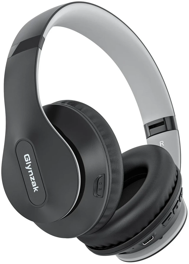Main image of Wireless Bluetooth Headphones Over Ear V6.0 HiFi Stereo with Mic 65H Playtime 6EQ Modes Foldable Bluetooth Headset with Microphone for Travel Smartphone Computer Laptop Grey