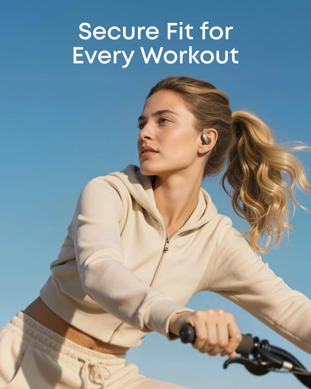 Alt view image 6 of 7 - AeroFit 2 by Anker Open Ear Earbuds, Open Ear Headphones, Earbuds Real-Time Translation, 4 Adjustable Positions, 42H Playtime, Rich Bass, Hi-Res, IP55, AI Clear Calls, Wireless Charging