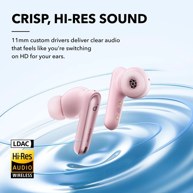 Alt view image 4 of 7 - by Anker Liberty 4 NC Wireless Earbuds 98.5% Noise Reduction, Adaptive Noise Cancelling to Environment, Hi-Res Sound, 50H Battery, Wireless Charging, Bluetooth 5.3