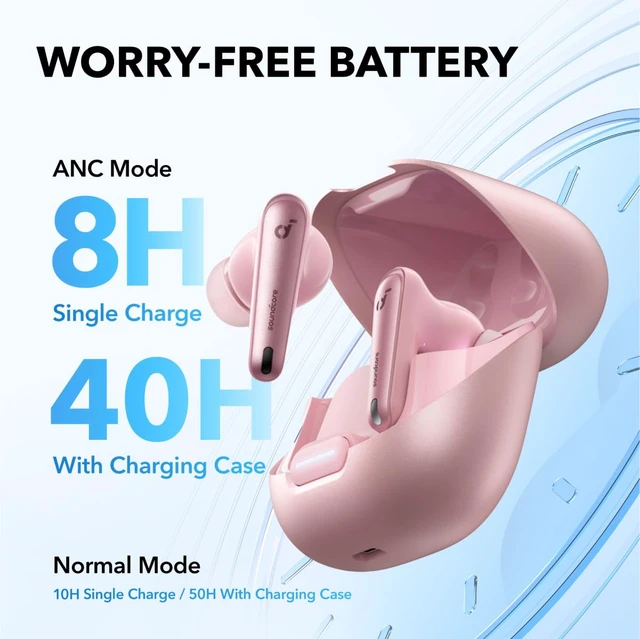 Alt view image 5 of 7 - by Anker Liberty 4 NC Wireless Earbuds 98.5% Noise Reduction, Adaptive Noise Cancelling to Environment, Hi-Res Sound, 50H Battery, Wireless Charging, Bluetooth 5.3