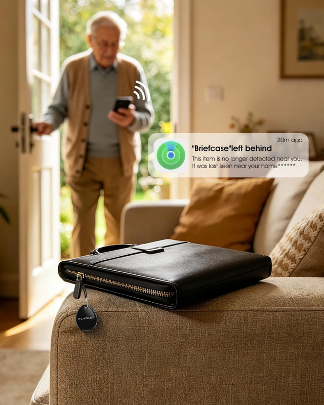 Alt view image 4 of 7 - Air Tracker Tags-4 Pack, iOS Only, Apple Find My Certified, Luggage Tracker Smart Bluetooth Tracking, Key Finder Items Locator for iPhone, Travel Cruise Essentials, Wallet, Backpack, Car, Bike