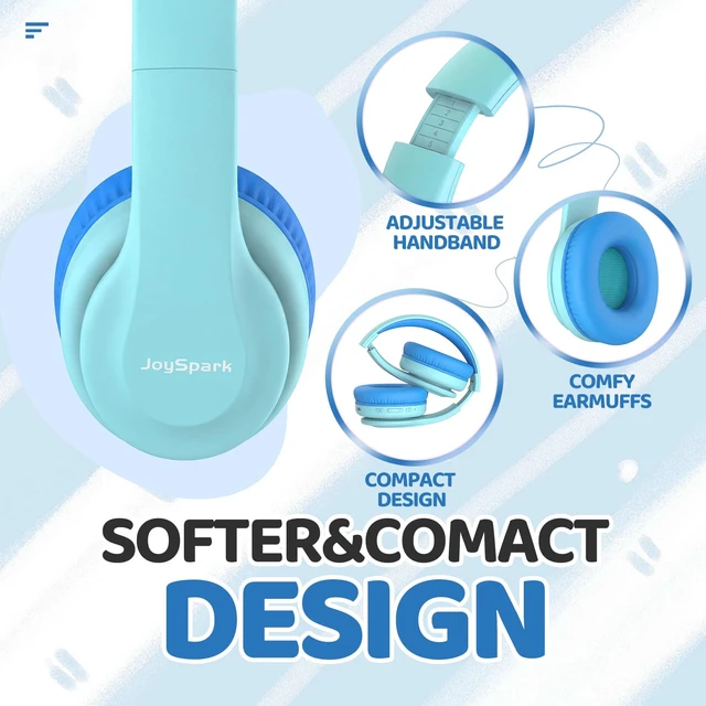Alt view image 3 of 7 - Kids Bluetooth Headphones Over-Ear, 60Hrs, Built-in Mic-Macaron 85/94dB Volume Limited, Bluetooth 5.3, Stereo Sound, Lightweight Wireless Headphones for Kids Toddler Travel School