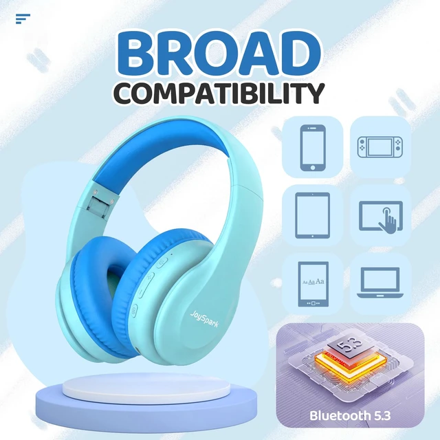 Alt view image 5 of 7 - Kids Bluetooth Headphones Over-Ear, 60Hrs, Built-in Mic-Macaron 85/94dB Volume Limited, Bluetooth 5.3, Stereo Sound, Lightweight Wireless Headphones for Kids Toddler Travel School