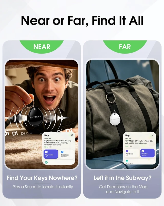 Alt view image 5 of 7 - Air Tracker Tags-4 Pack, iOS Only, Apple Find My Certified, Luggage Tracker Smart Bluetooth Tracking, Key Finder Items Locator for iPhone, Travel Cruise Essentials, Wallet, Backpack, Car, Bike