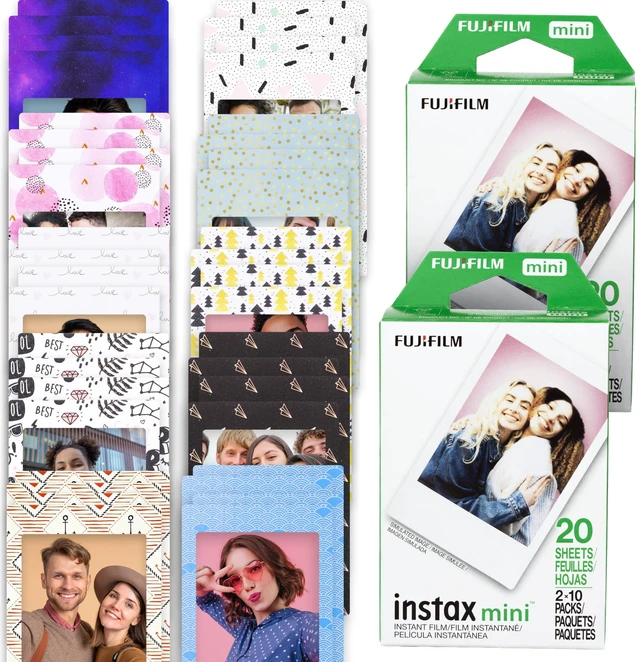 Main image of Instax Mini Film 2 Twin Pack Bundled with 40 Moshify Sticker Frame