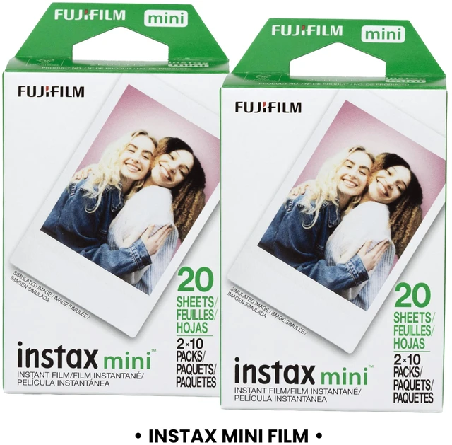 Alt view image 2 of 7 - Instax Mini Film 2 Twin Pack Bundled with 40 Moshify Sticker Frame