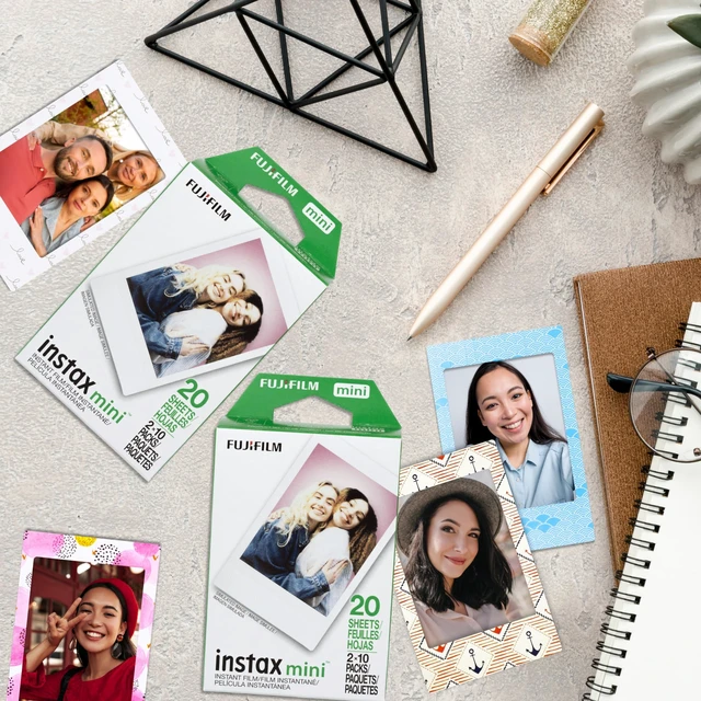 Alt view image 6 of 7 - Instax Mini Film 2 Twin Pack Bundled with 40 Moshify Sticker Frame