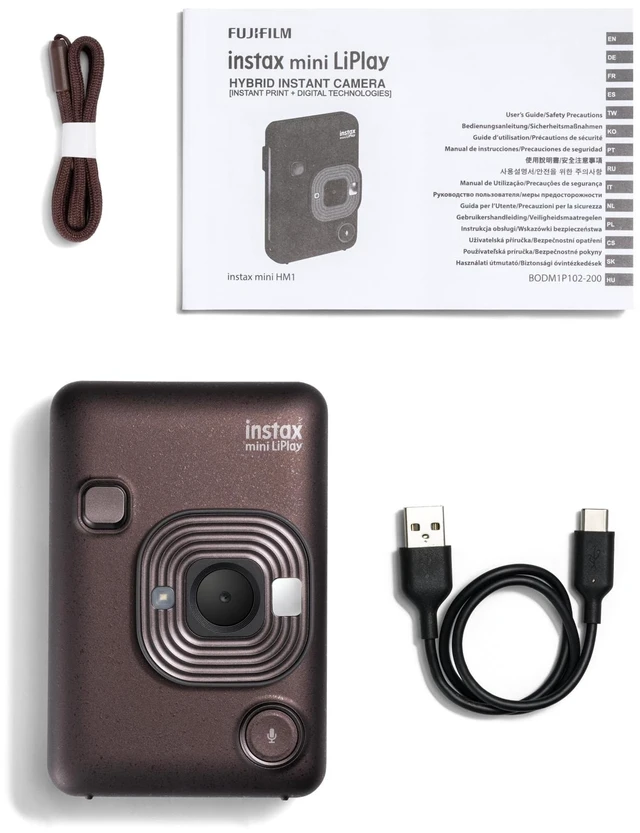Alt view image 6 of 7 - INSTAX Mini LIPLAY Hybrid Instant Camera - Deep Bronze