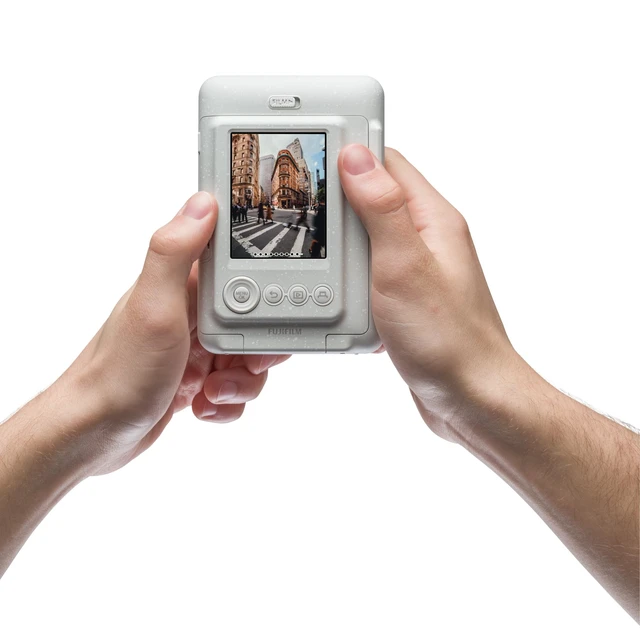 Alt view image 5 of 7 - INSTAX Mini LIPLAY Hybrid Instant Camera - Misty White