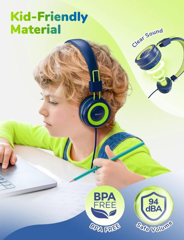 Alt view image 4 of 6 - Kids Wired Headphones Bulk 10-Pack for School K-12 & Teachers, Bending Resistance Durable, 94dBA Safe Volume, Stereo Sound 3.5mm Jack Headphones with Cord for Kids Boys Girls Student/Tablets