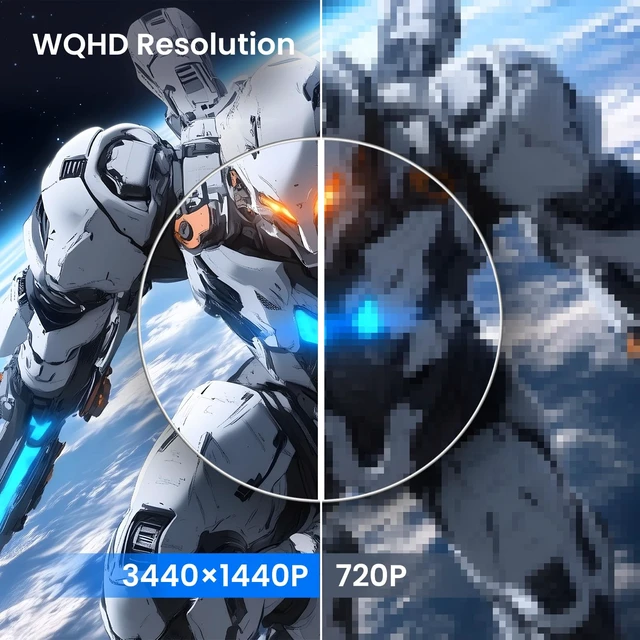 Alt view image 2 of 7 - 34 Inch Ultrawide Curved Gaming Monitor 200Hz, WQHD 1440p, 1ms 1500R, 2K Monitor, Adaptive Sync, Ultra Slim, 122% sRGB, PIP/PBP, Bluelight Filter, HDR, VESA, HDMI 2.1x2, DP1.4x2