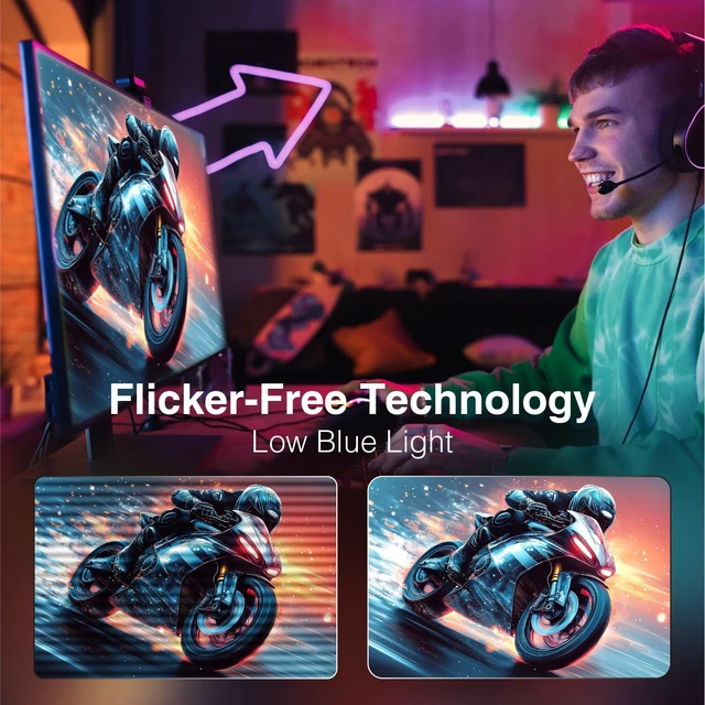 Alt view image 7 of 7 - 34 Inch Ultrawide Curved Gaming Monitor 200Hz, WQHD 1440p, 1ms 1500R, 2K Monitor, Adaptive Sync, Ultra Slim, 122% sRGB, PIP/PBP, Bluelight Filter, HDR, VESA, HDMI 2.1x2, DP1.4x2