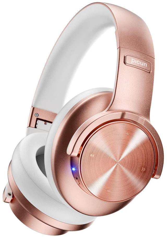 Main image of B8 Wireless Bluetooth Headphones, 120H Playtime, 3EQ Modes, Rose Gold Over-Ear, Built-in Microphone, Multipoint Connection, Foldable, Button & Touch Controls, for Travel Home Office Phone PC