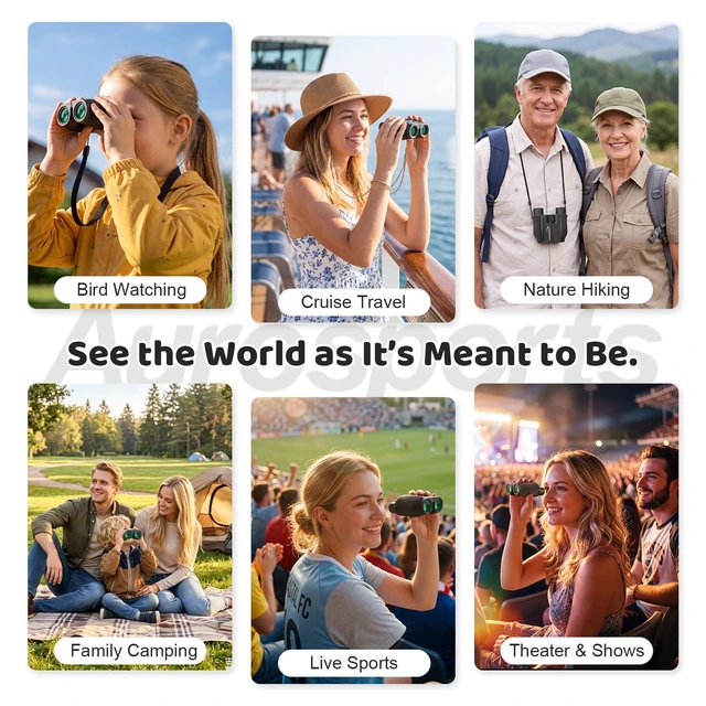 Alt view image 5 of 6 - 10x25 Binoculars for Bird Watching with Bird Guide Book Compact, Lightweight for Adults & Kids; BAK4 FMC Optics; Includes Bird Guide Book; Great Gift For Bird Watching, Travel