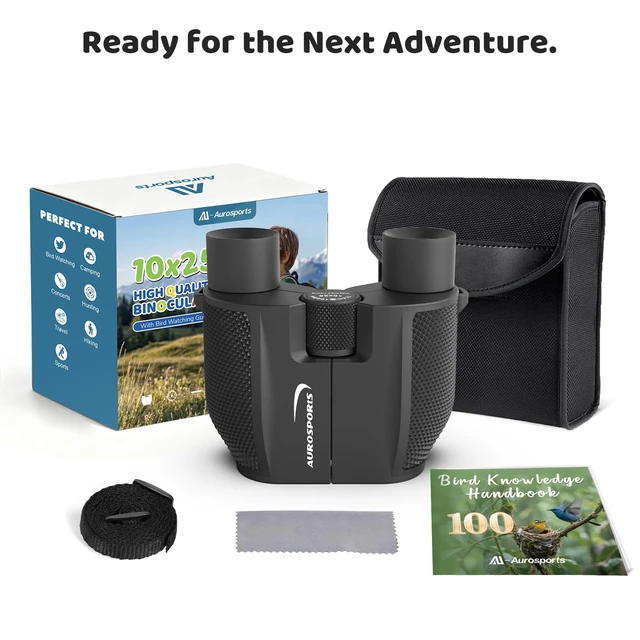 Alt view image 6 of 6 - 10x25 Binoculars for Bird Watching with Bird Guide Book Compact, Lightweight for Adults & Kids; BAK4 FMC Optics; Includes Bird Guide Book; Great Gift For Bird Watching, Travel