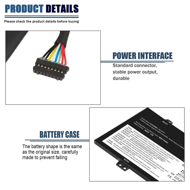 Alt view image 2 of 6 - L18C4PF3 L18M4PF3 L18M4PF4 L18C4PF4 Laptop Battery for Lenovo ideapad C340-14API C340-14IML C340-14IWL S540-14API S540-14IML S540-14IWL Flex-14IML Flex-14API 81SS000DUS 81SS0005US 5B10T09081