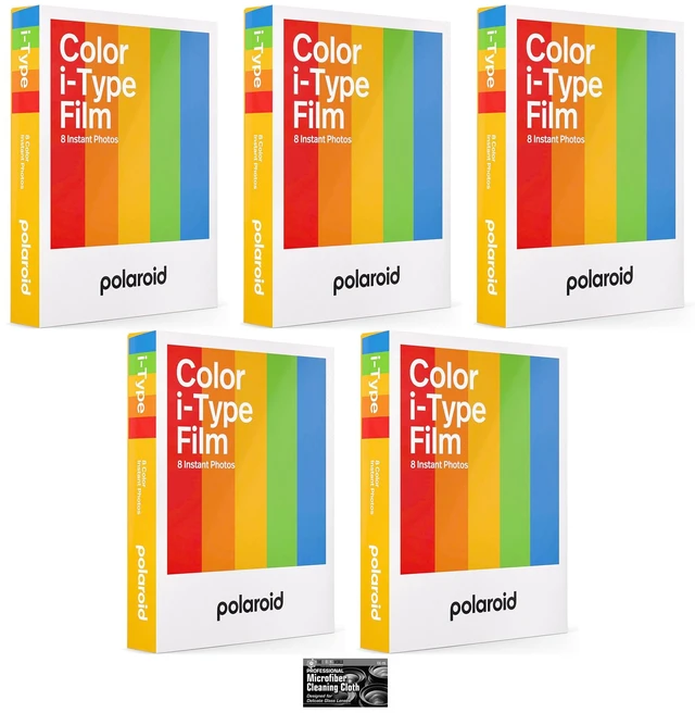 Main image of Impossible/Polaroid Color Glossy Instant Film for Polaroid Originals I-Type OneStep2 Camera - 5-Pack