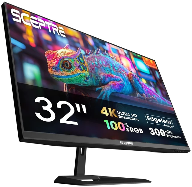 Main image of 32-inch 4K UHD 3840 x 2160 Monitor 70Hz DisplayPort x2 HDMI x2 100% sRGB Build-in Speakers, Machine Black 2026 (U325W-UPT Series)