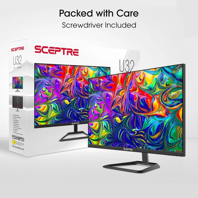 Alt view image 3 of 7 - 32-inch 4K UHD 3840 x 2160 Monitor 70Hz DisplayPort x2 HDMI x2 100% sRGB Build-in Speakers, Machine Black 2026 (U325W-UPT Series)