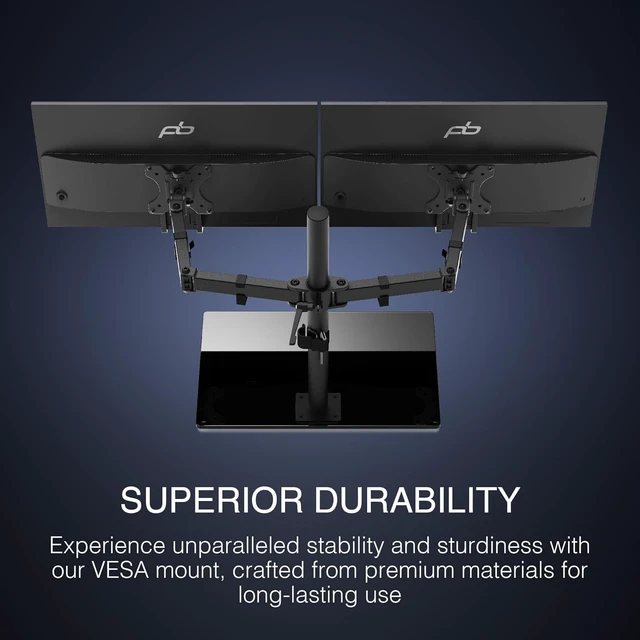 Alt view image 6 of 6 - airFrame Dual Monitor Workstation Two 21.5" Full HD Screens, VESA Mount, 1920x1080, 75Hz, Tilt Adjustable, HDMI/VGA, Slim Bezel Ideal for Home, Office, Productivity & Light Gaming