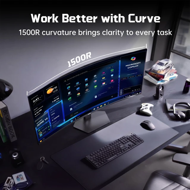 Alt view image 6 of 7 - 27 Inch Curved Monitor 170Hz 144Hz, 2K 1440P Computer Gaming Monitor HDMI 2.1×2 DP 1.4×1, AI CrossHair Fast VA 4000:1 Contrast, for FPS Games and Work (G27H1Q, Includes One HDMI 2.1 Cable)