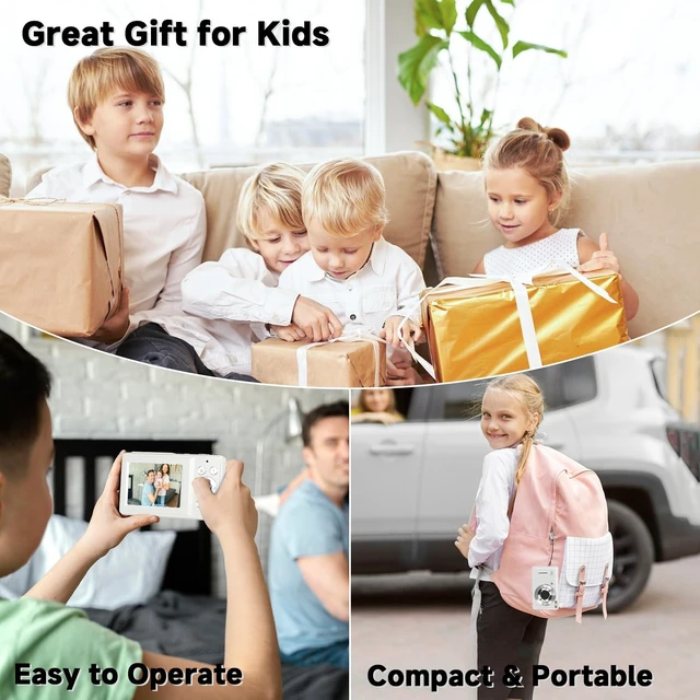 Alt view image 7 of 7 - Digital Camera, 44MP Compact Camera, FHD 1080P Point and Shoot Digital Cameras with 16X Zoom, Face Detect, Smile Capture, Anti Shake, for Boys Girls Teens Gifts (White)